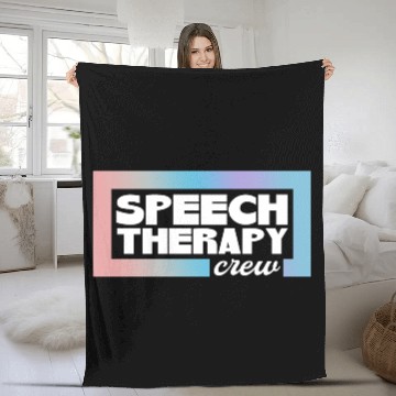 Discover Speech Therapy SLP Speech Language Pathologist Fleece Blankets