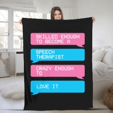 Discover Speech Therapy SLP Speech Language Pathologist Fleece Blankets