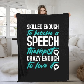 Discover Speech Therapy SLP Speech Language Pathologist Fleece Blankets