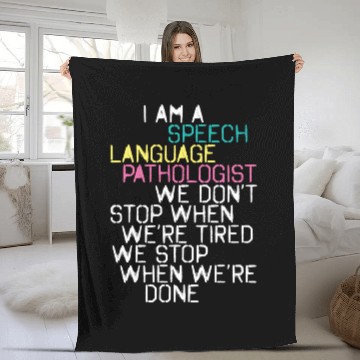Discover Speech Therapy SLP Speech Language Pathologist Fleece Blankets