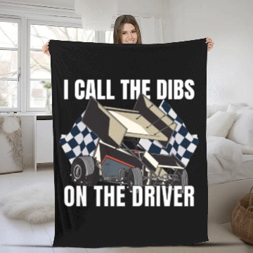 Discover Sprint Car Mom Dirt Track Racing Racing Race Day Fleece Blankets