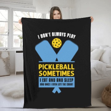 Discover Pickleball Lovers Funny Pickleball Fleece Blankets