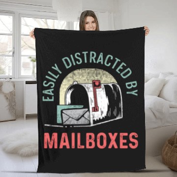 Discover Distracted by Mailboxes Dedicated Worker Gift Fleece Blankets