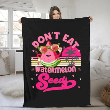 Discover Don't Eat Watermelon Seeds Maternity Summer Fruit Fleece Blankets
