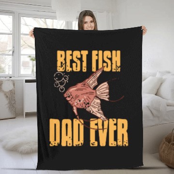 Discover Best Fish Dad ever Fleece Blankets