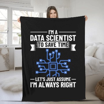 Discover Data Scientist Analyst Statistic Beginner Science Fleece Blankets