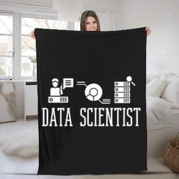Discover Data Scientist Analyst Statistic Beginner Science Fleece Blankets
