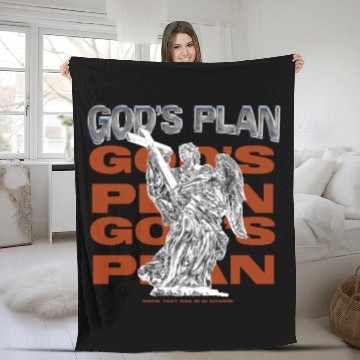 Discover Gods Plan Streetwear Design Fleece Blankets