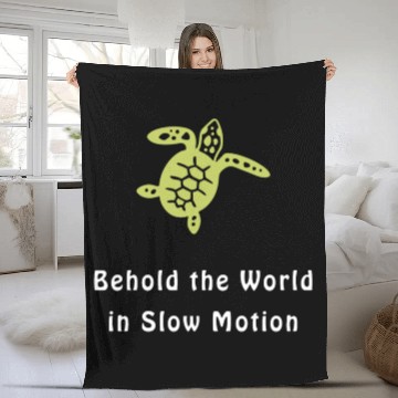 Discover Green Sea Turtle Behold the World in Slow Motion Fleece Blankets