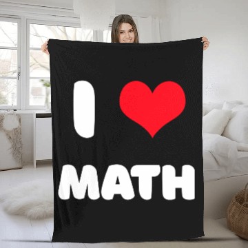 Discover I love math Fleece Blankets