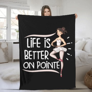Discover Ballet Ballerina Dance Dancer Dancing Ballet Gift Fleece Blankets