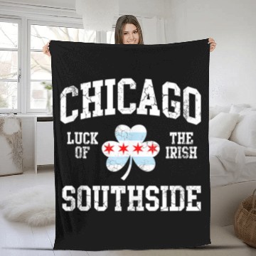 Discover Chicago Southside Luck Of The Irish St Patrick s Fleece Blankets