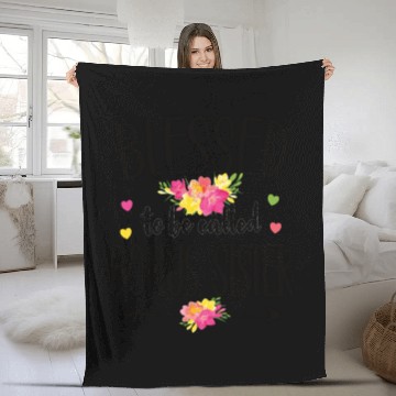 Discover Blessed Bonus Sister Proud Step Sister Gifts Fleece Blankets
