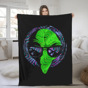 Discover Alien Gift Extraterrestrial UFO AREA 51 Sci-fi Fleece Blankets