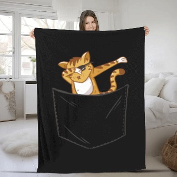 Discover Pocket Cat Fleece Blankets