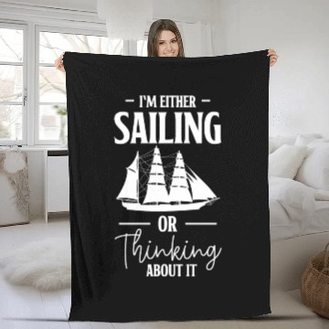 Discover Sailing Boat Sail Cruise Fleece Blankets