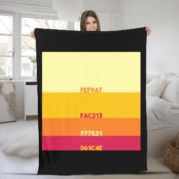 Discover Hex Summer Sunset Fleece Blankets