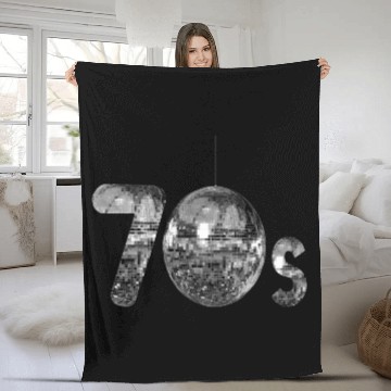 Discover 70s Silver Disco Fleece Blankets