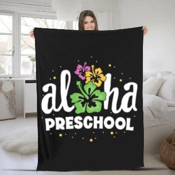 Discover Aloha Preschool Pre-K Teacher First Day Back to Fleece Blankets