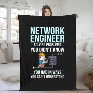 Discover Network Engineer Director Computer Engineering Fleece Blankets