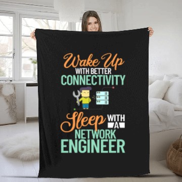 Discover Network Engineer Director Computer Engineering Fleece Blankets