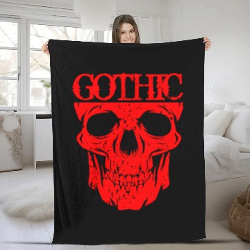 Discover Gothic Skull Fleece Blankets