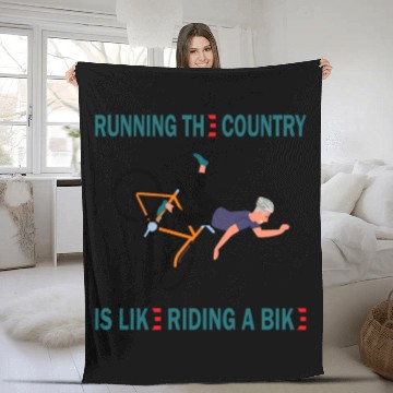 Discover running the country is like riding a bike Fleece Blankets
