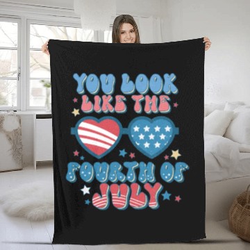 Discover You Look Like The Fourth Of July Fleece Blankets
