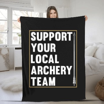 Discover Archery Archer Bowman Fleece Blankets