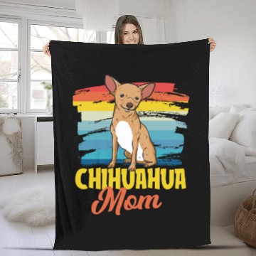 Discover Chihuahua Mom Fleece Blankets