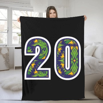 Discover 20 Number Green Fleece Blankets