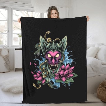 Discover Oni king devil Fleece Blankets