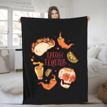 Discover Tacos and Tequila Mexican Fiesta Tacos and Tequila Fleece Blankets