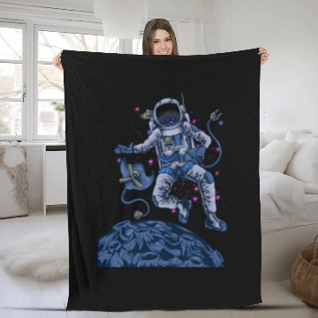 Discover space friendship Fleece Blankets