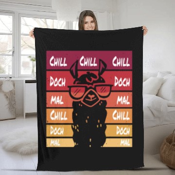 Discover Chill Lama Fleece Blankets
