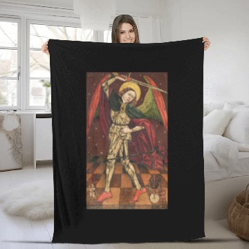 Discover Saint Michael in Bakabánya Fleece Blankets