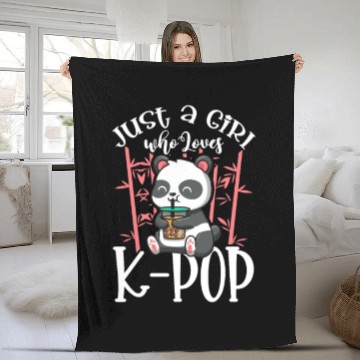 Discover Just A Girl Who Loves K-Pop Fleece Blankets