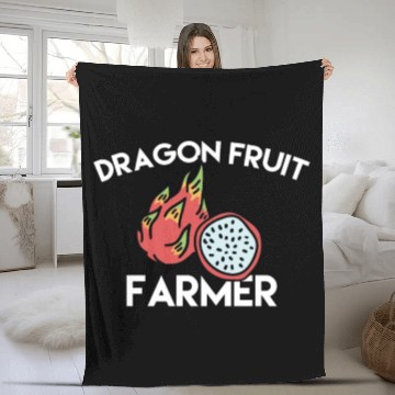 Discover Dragon Fruit Farmer Fleece Blankets