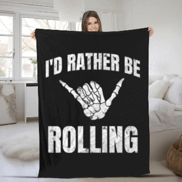 Discover Vintage Jiu Jitsu I'd Rather Be Rolling Grappling Fleece Blankets