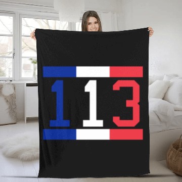 Discover France Flag Number 113 Fleece Blankets