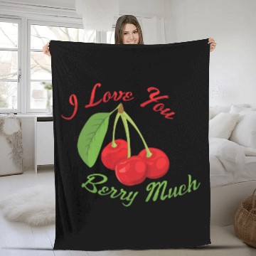 Discover I Love You BERRY Much Fleece Blankets