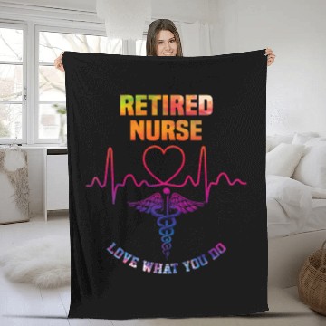 Discover Retired nurse - Love what you do Fleece Blankets