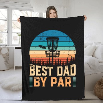 Discover Funny Disc Golf Best Dad By Par Fathers Day Gift Fleece Blankets