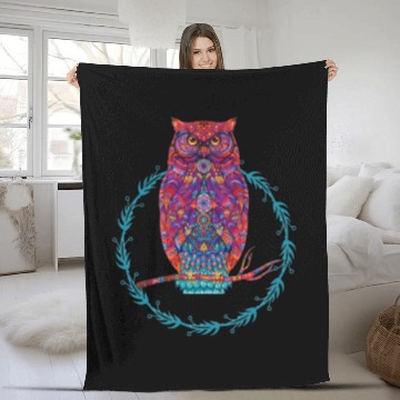 Discover owl creativity 2022 Fleece Blankets