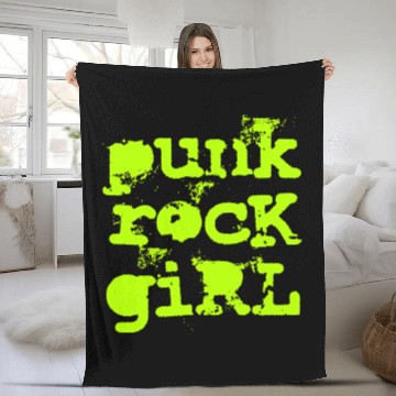 Discover Punk Rock Girl Fleece Blankets