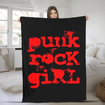 Discover Punk Rock Girl Fleece Blankets