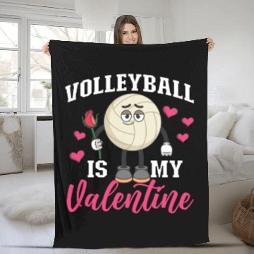 Discover Volleyball Player Team Valentines Fleece Blankets