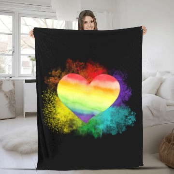Discover Love Pride, lgbt community Fleece Blankets
