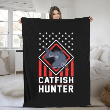 Discover Catfish Hunter Fleece Blankets