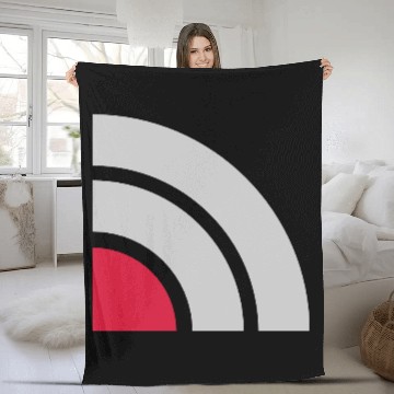 Discover cell phone icon wifi Fleece Blankets
